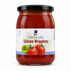 Βάζο σκέτης σάλτσας ντομάτας 520 g – Δαρνάκων Γεύσεις
